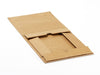 A6 Shallow Natural Kraft Gift Box Folded Flat