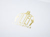 Custom Printed Gold Foil Logo Printed to White Folding Gift Box