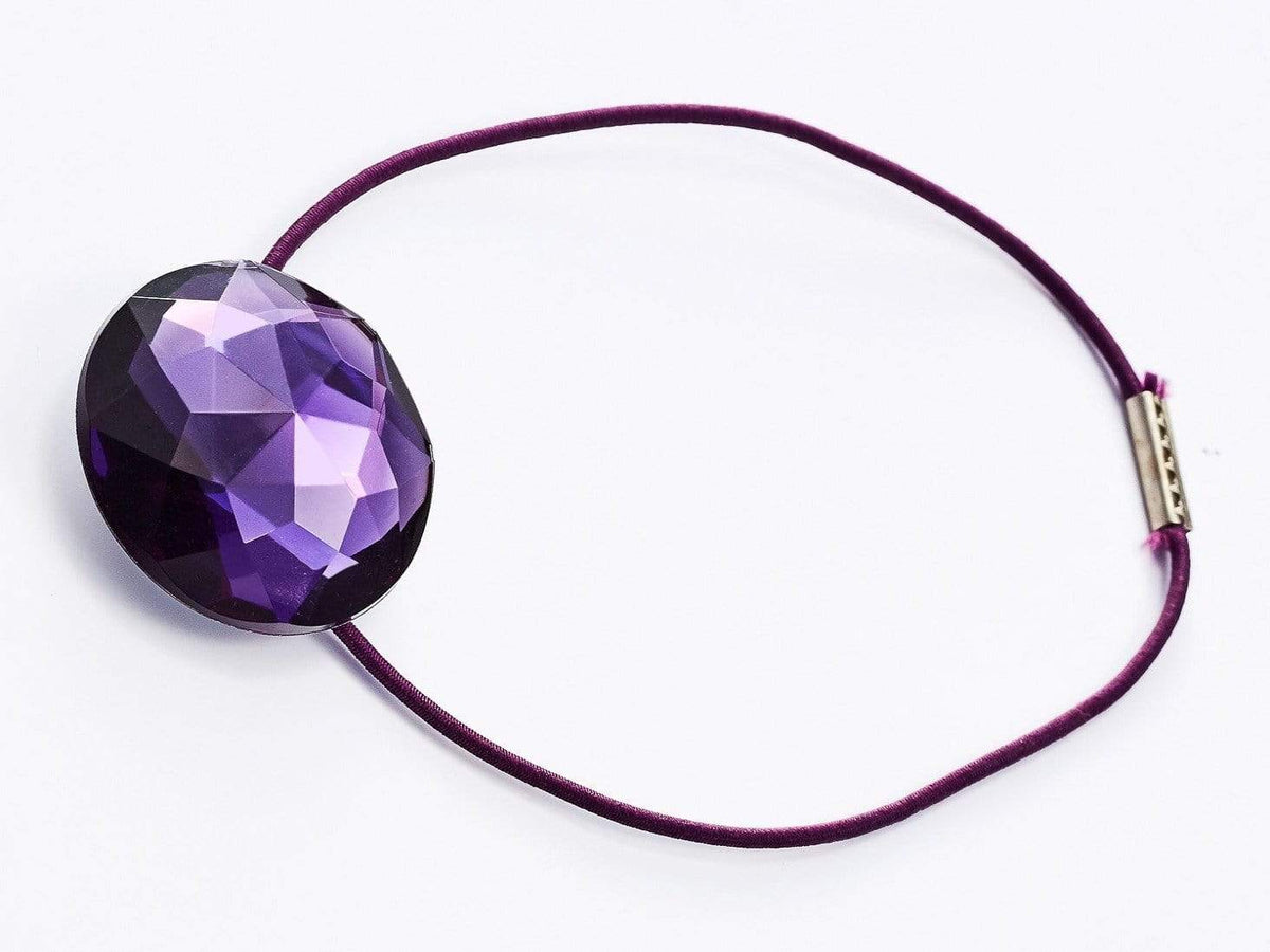 Amethyst Gemstone Gift  Box Closure supplied with Purple Elastic