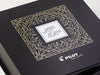 Black Folding Gift Box with Custom Digital Print to Lid