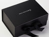Black A5 Deep Gift Boxes with fixed ribbon