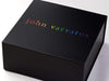 Black Folding Gift Box with Custom Print Design to Lid