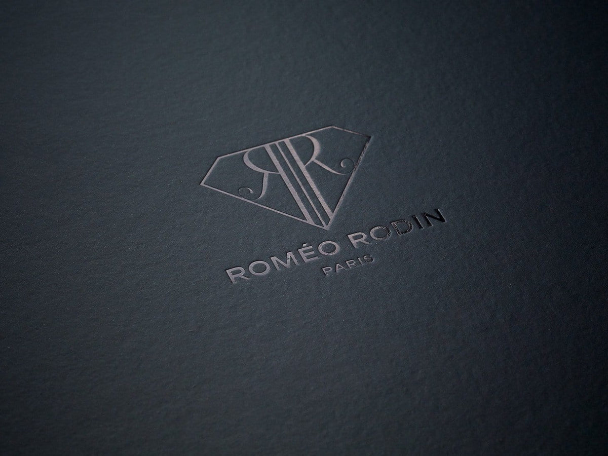 Example Custom Black Foil Blocked logo onto Black Gift Box
