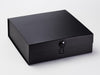 Black Luxury Gift Box Featuring Black Gloss Dome Decorative Closure