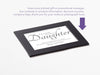 Black Photo Frame Assembled with Example of Your Custom Printed Insert