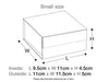 Small Black Gift Box Sample Assembled Size