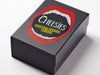 Black Gift Box with CMYK Digital Print Design