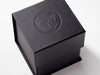 Black Cube Gift Box with Debossed Butterfly Logo