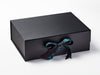 Black Watch Tartan Ribbon on Black Gift Box