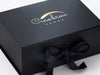 Black A5 Deep Gift Box with 2 Colour Foil Custom Printed Logo