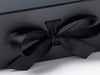 Black A5 Deep Slot Gift Box Ribbon Detail from Foldabox