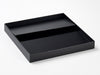 Black Lift off Lid Gift Box with base folded inside lid as supplied from Foldabox