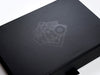 Black Folding Gift Box with Custom Tone on Tone Black Foil Logo