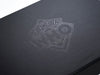Black Gift Box with Custom Printed Tone on Tone Foil Logo