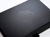 Black Folding Gift Box with Custom Tone on Tone Black Foil Logo