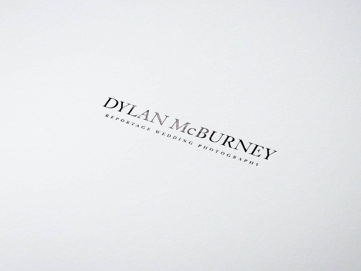 Custom Printed Black Logo to Lid of White Folding Gift Box