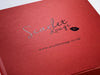 Red Folding Gift Box with Custom Printed Black Foil Logo from Foldabox
