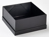 Black Lift Off Lid Gift Box with Lid assembled under Base from Foldabox