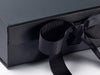 Black Medium Slot Box grosgrain ribbon detail
