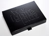Black Folding Gift Box with Custom Debossed Logo