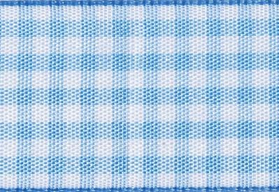 Foldabox UK Pale Blue and White Gingham Ribbon
