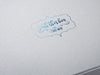 Foldabox Silver Pearl Gift Box with Custom Printed Blue Foil Logo