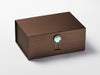 Bronze Gift Box with Mint Green Tourmaline Gemstone Closure