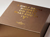 Bronze  Gift Box with Custom Gold Foil Print