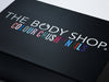 Black Gift Box with Custom Printed multi-colour Body Shop design from Foldabox UK
