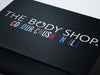 Black Folding Gift Box with Custom Printed  Body Shop Logo from Foldabox UK