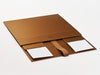 Copper A4 Deep Gift Box Sample Supplied Flat with Ribbon