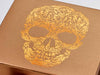 Copper Gift Box with Copper Foil Custom Printed  Skull Design