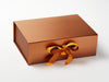Copper Gift Box with additional Dandelion Double Ribbon Bow