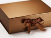 Copper Giftt Boxes supplied with Golden Brown Ribbon