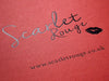 Custom Black Foil Logo to Lid of Red Pearl Gift Box
