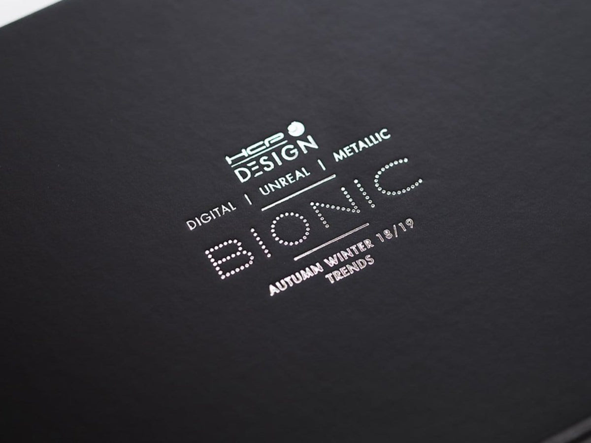 Black Gift Box with Custom Printed Silver Foil Logo