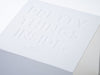 White Folding Gift Box with Custom Debossed Logo to Lid