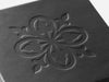 Custom Debossed Logo onto Lid of Black Folding Gift Box from Foldabox UK