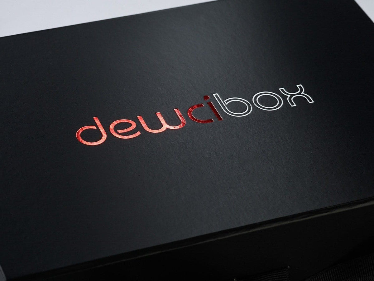 Custom 2 Colour Foil Logo onto Black Folding Gift Box