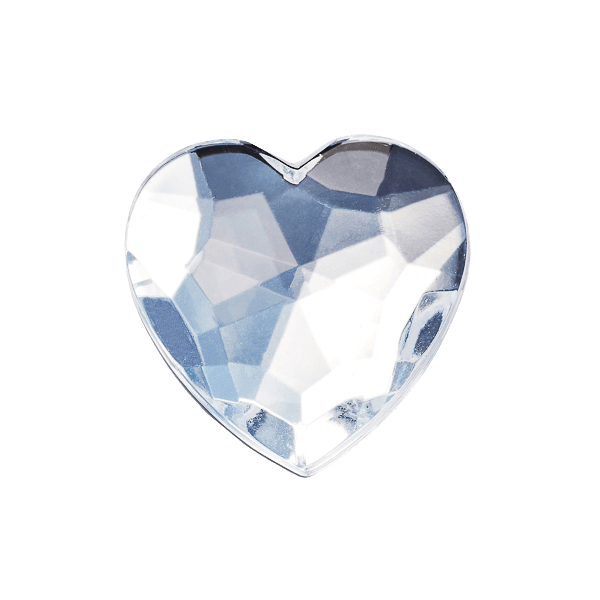 Diamond Heart Clear Gemstone Gift Box Closure | Foldabox® | Pack of 6 ...