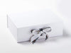 Example of Royal Steward Tarta Ribbon Sample on White A4 Deep Gift Box