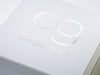 Custom Printed Silver Foil Logo Printed to Lid of White Gift Box