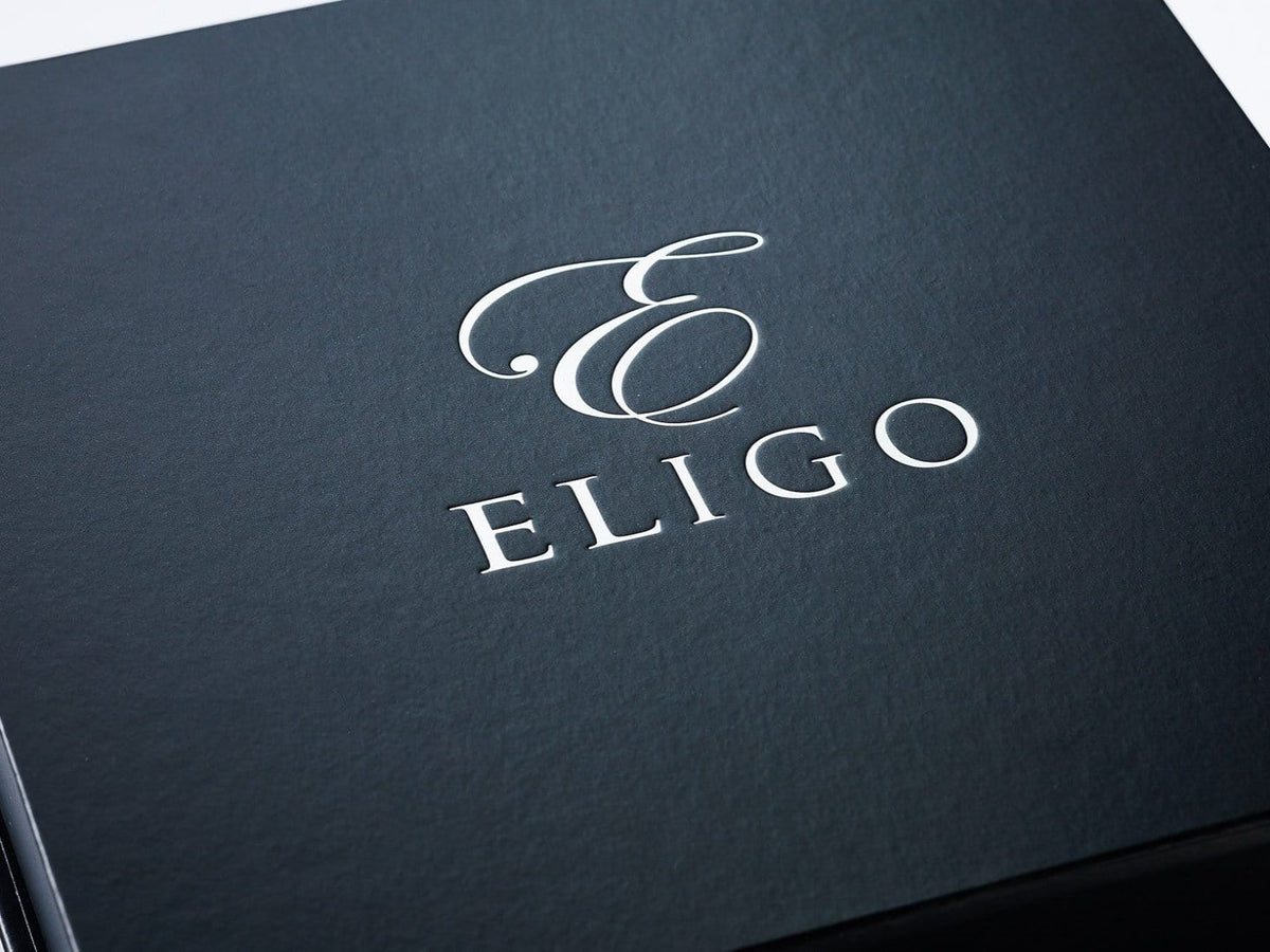 Foldabox UK Custom Printed White Logo to Lid of Black Folding Gift Box