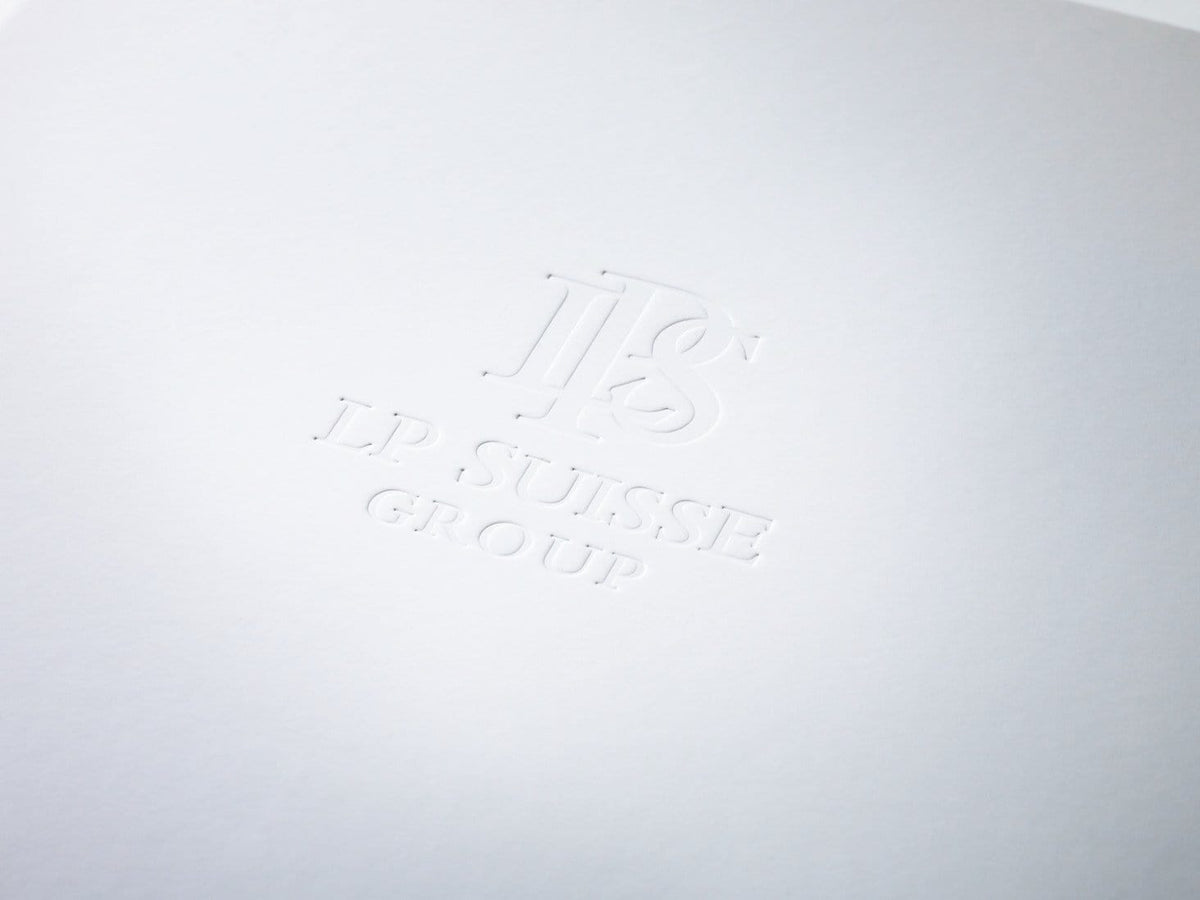 Custom Debossed logo onto White Folding Gift Box
