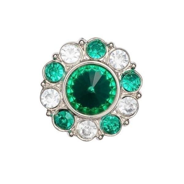 Diamond & Emerald Flower Closure |May Birthstone Decoration| Pack of 6 ...