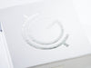 Custom Silver Foil Printed Logo to Lid of White Folding box