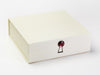 Large Ivory Luxury Gift Box with Garnet Gemstone Closure