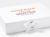 Example of Custom CMYK Digital Print Onto White Gift Box