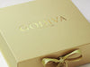 Example of Custom 1 Colour Gold Foil Tone On Tone Logo onto Gold Gift Box
