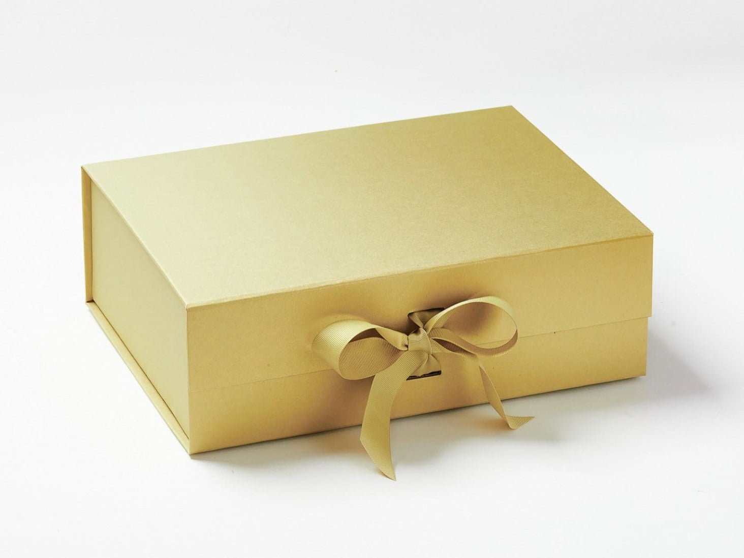 Gold A4 Deep Gift Box with Changeable Ribbon
